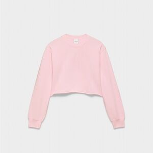 Terry Sweatfleece Perfect Raw-Hem Sweatshirt